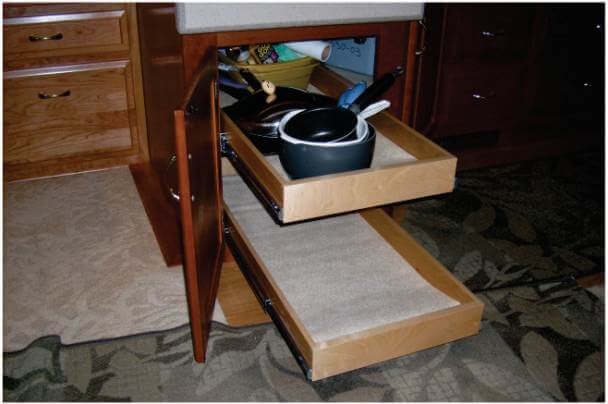 custom-pullout-shelves Pullout shelves with pots and pans
